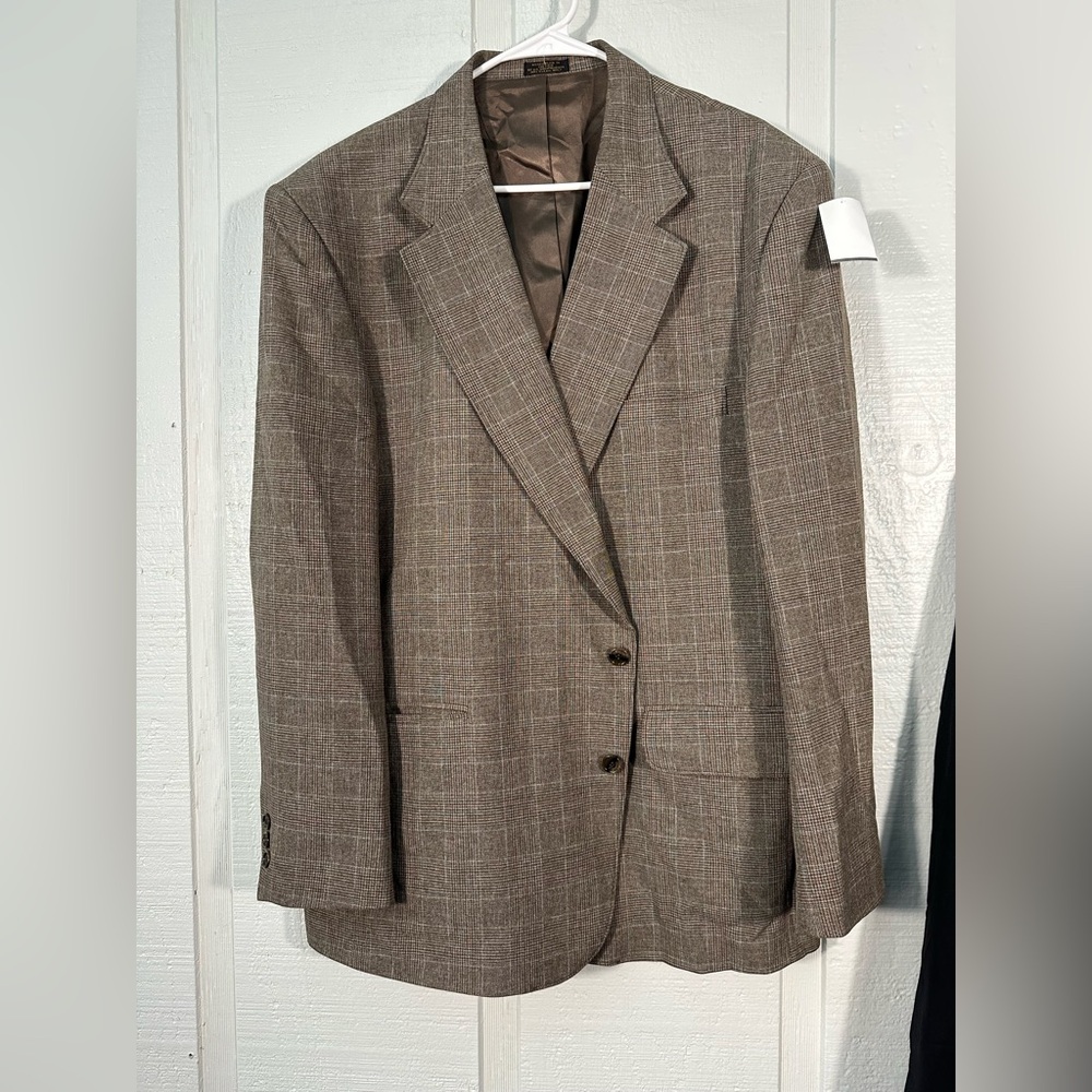John L. Blair Personal Choice Brown Men’s Sport Coat No SZ See  Measurements EUC